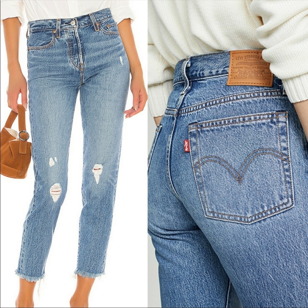 Levi's Wedgie Icon Fit Distressed Jeans 29 NWT